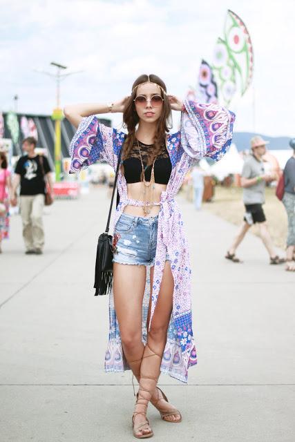 Crop top a kimono