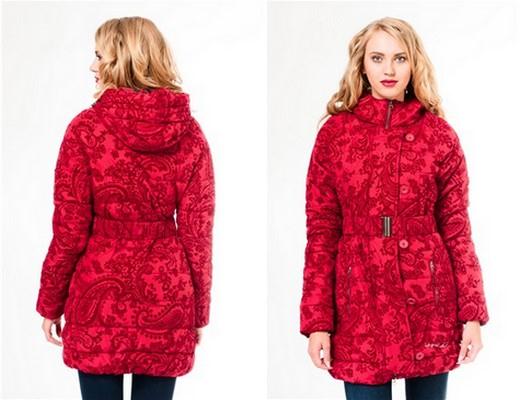 Kabát Desigual, červená 