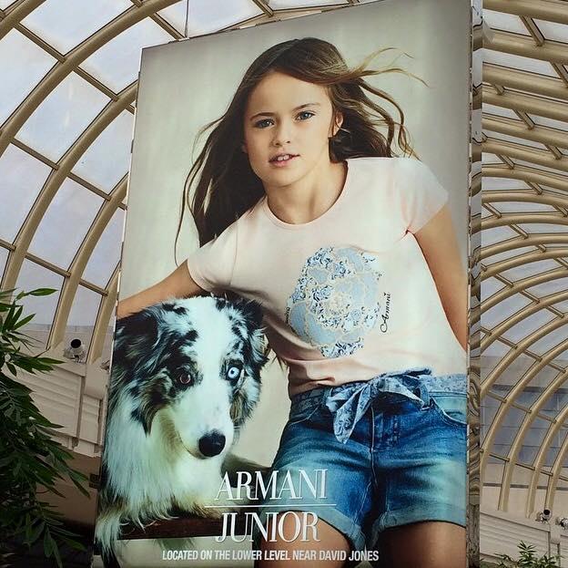 Kristina Pimenova a Armani Junior Kristina Pimenova a Armani Junior