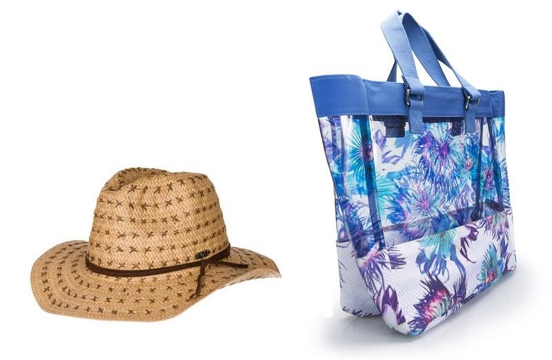 Plážová taška Just Cavalli a klobouk Roxy