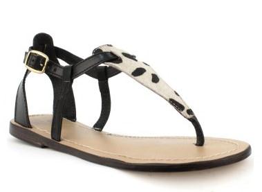 Kožené sandály s leopardím vzorem