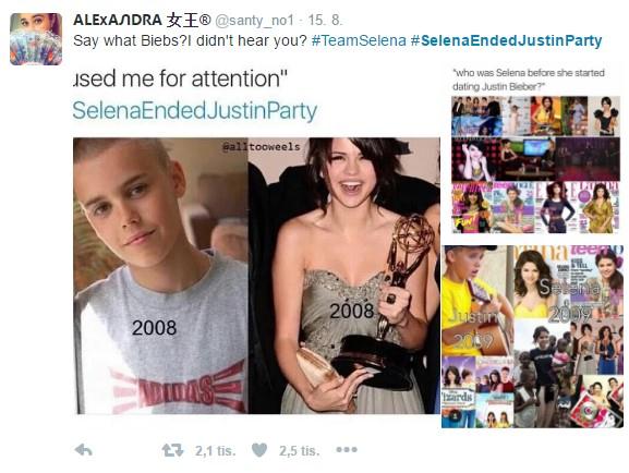 #SelenaEndedJustinParty