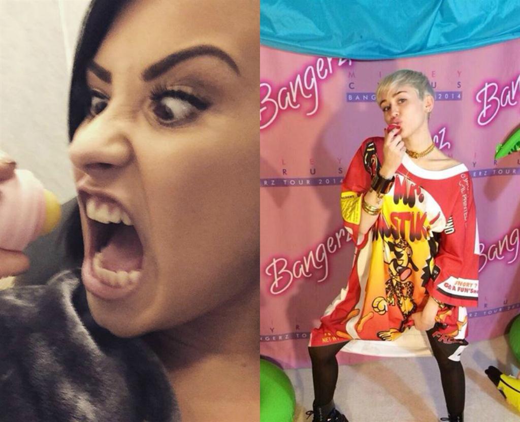 Eos balzámky a Demi Lovato + Miley Cyrus